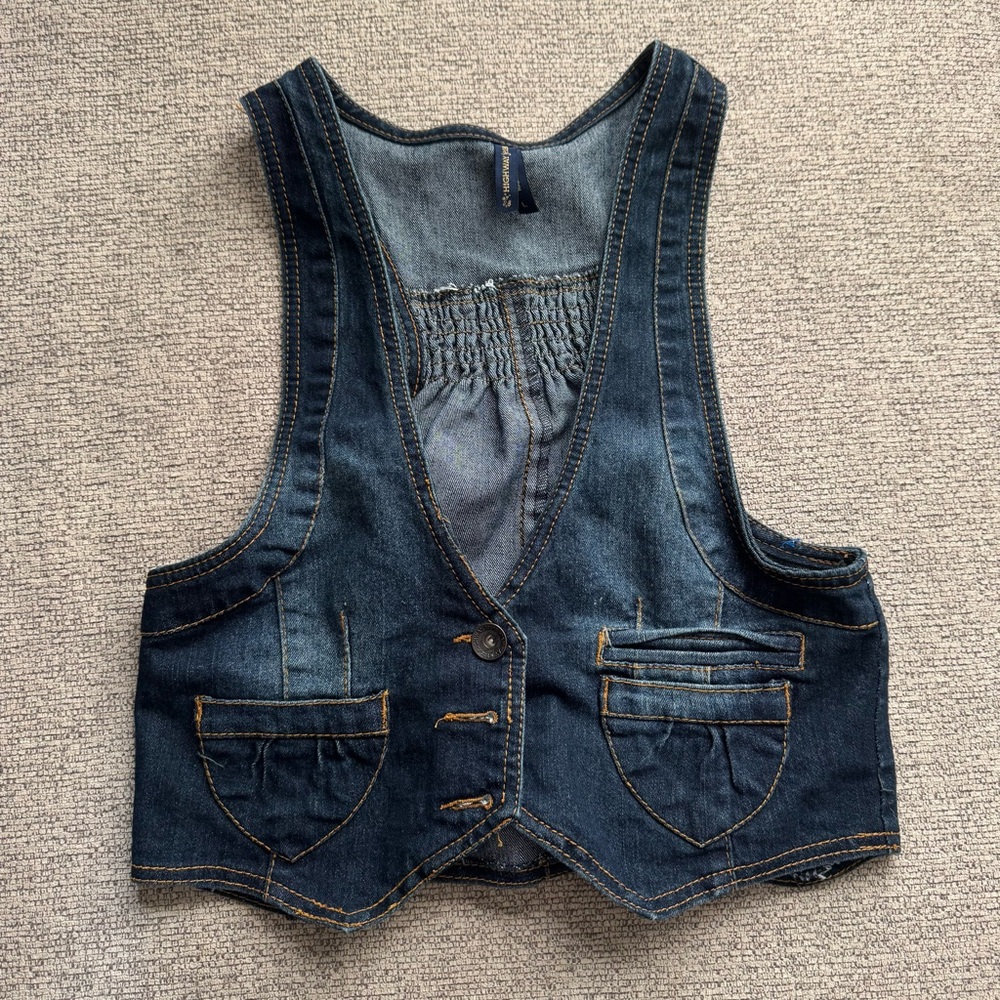 Highway Jeans Dark Blue Denim Vest